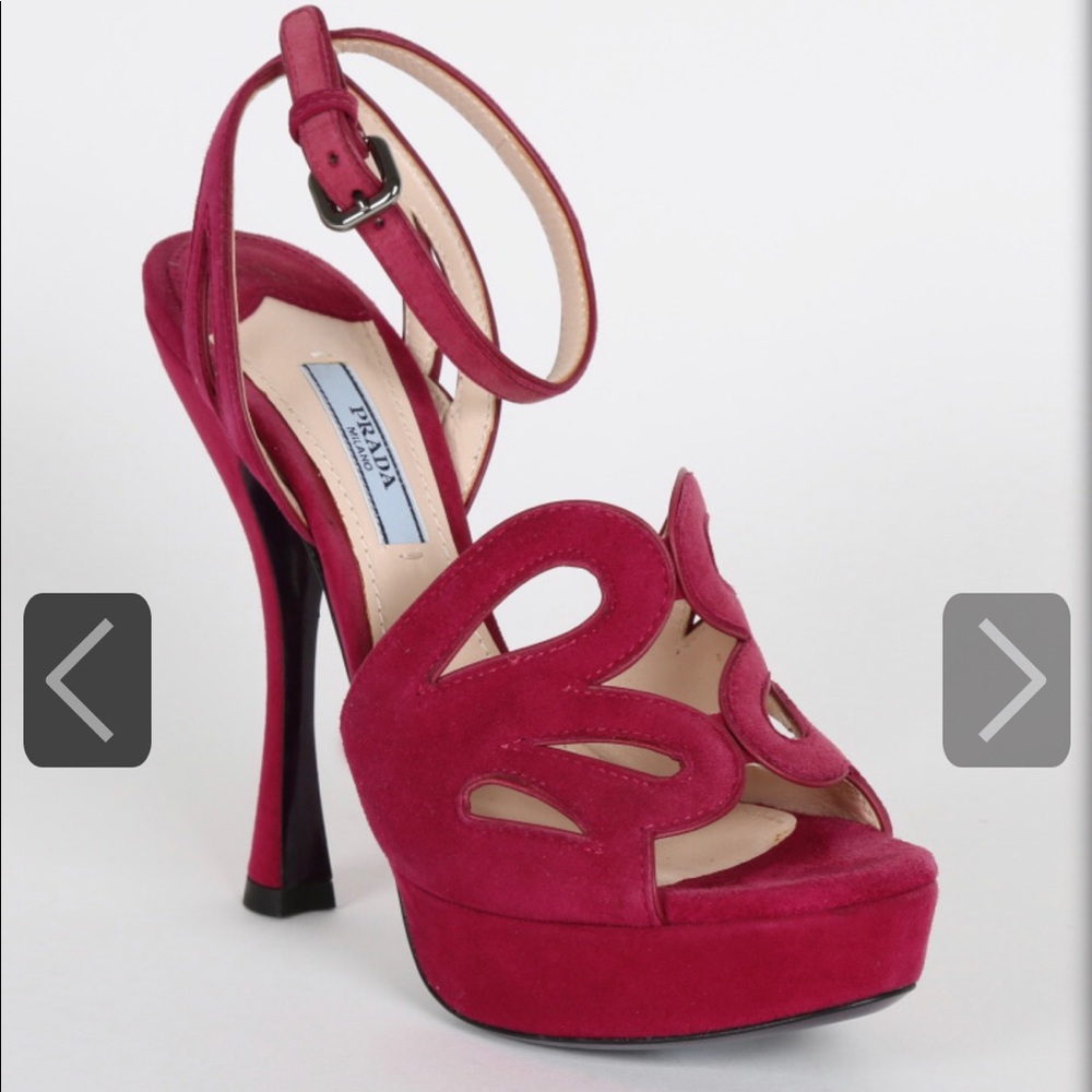 Prada pink sandal heels